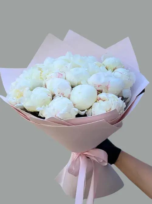 Белые пионы с доставкой