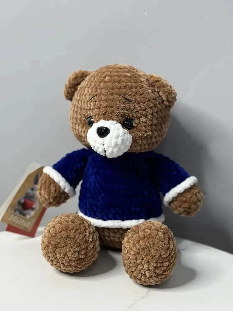 Коричневый медвежонок ручной работы 