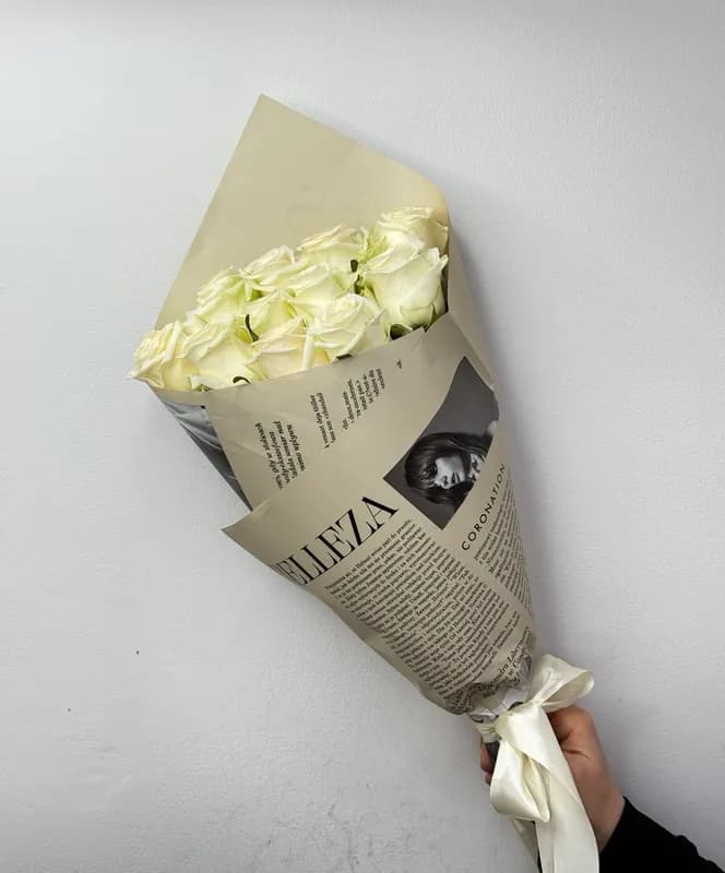 Букет из 9 белых роз